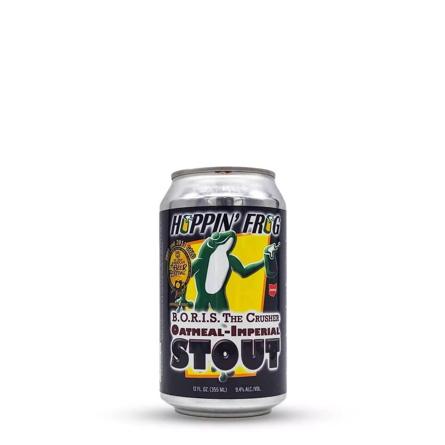 B.O.R.I.S. The Crusher Oatmeal-Imperial Stout | Hoppin' Frog (USA) | 0,355L - 9,4%