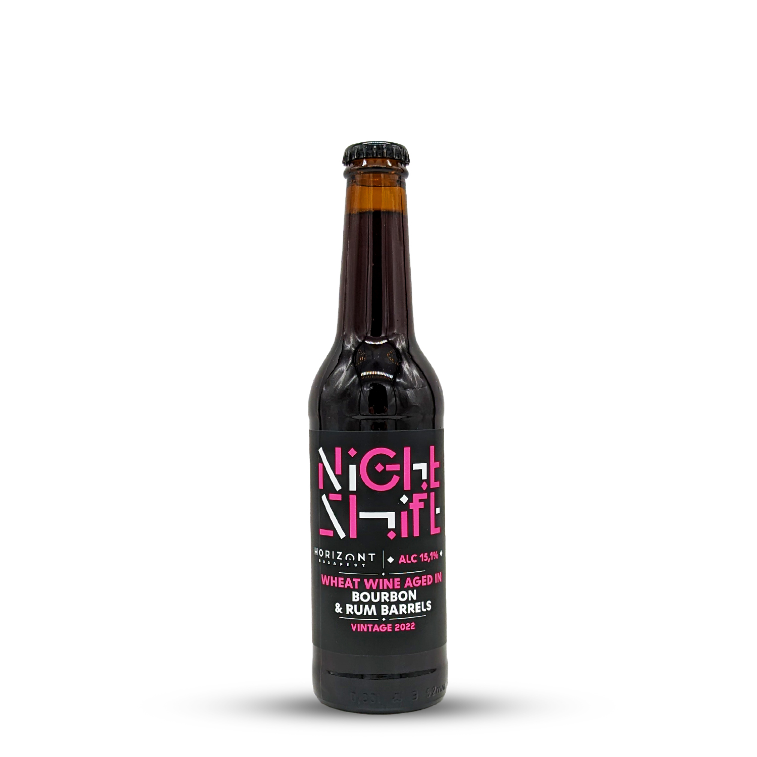 Night Shift 2022 Wheat Wine Aged in Bourbon & Rhum Barrels | Horizont (HU) | 0,33 - 15,1%