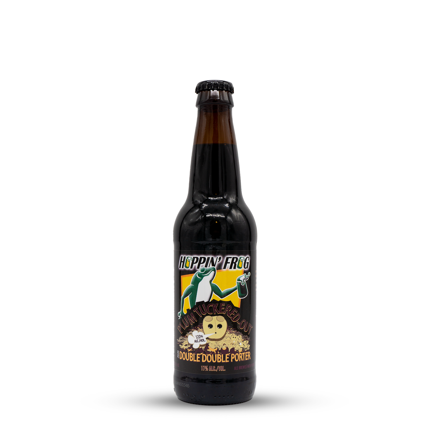 Plum Tuckered-Out Double Double Porter (2020) | Hoppin' Frog (USA) | 0 ...